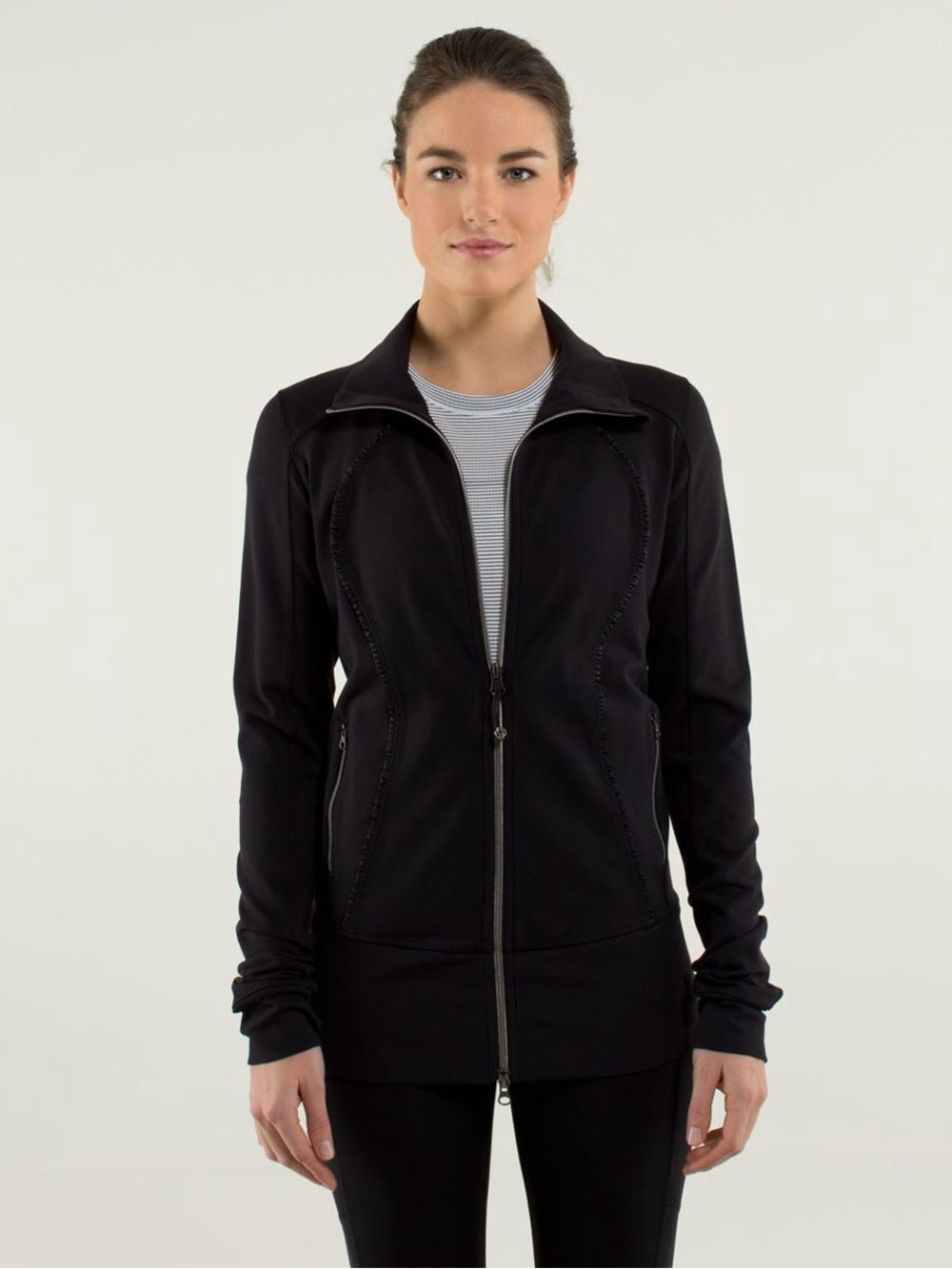 Lululemon Nice Asana Zip Up Jacket in Black Size: 2